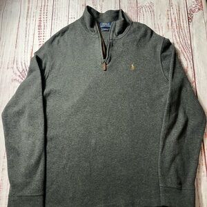 Ralph Lauren Charcoal Zip-Up Sweater for Men